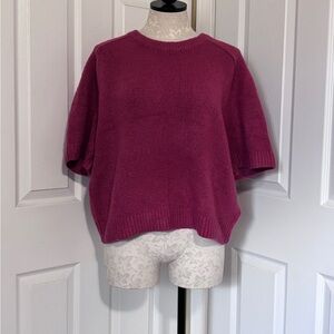 The A&F Madeline Crew Sweater Tee in Berry
